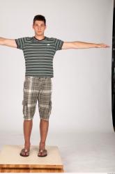 Whole Body Man T poses Casual Average Studio photo references